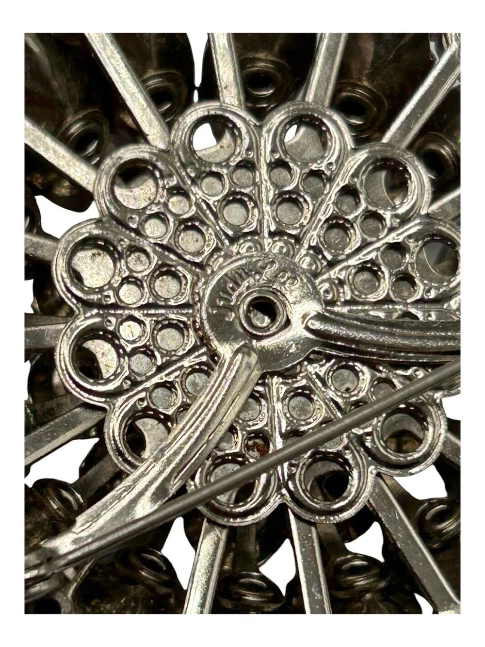 Vintage Judy Lee Black Diamond Rhinestone Brooch